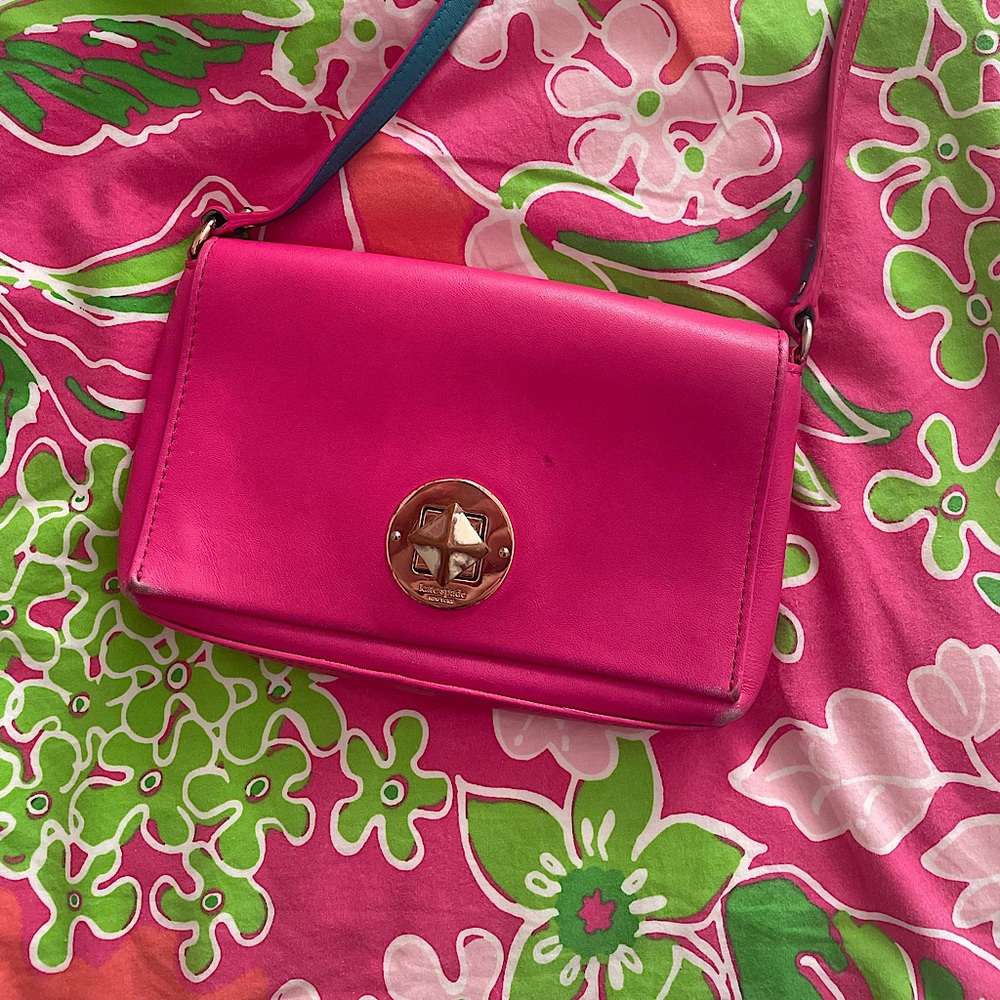Hot Pink Kate Spade Crossbody (see photos for condition)